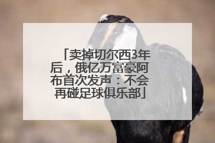 卖掉切尔西3年后，俄亿万富豪阿布首次发声：不会再碰足球俱乐部