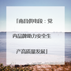 南昌供电段：党内品牌助力安全生产高质量发展
