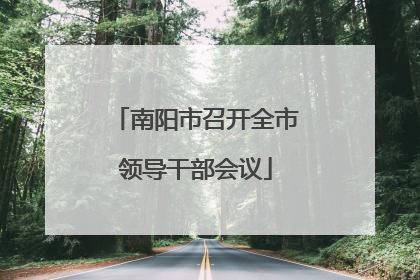 南阳市召开全市领导干部会议