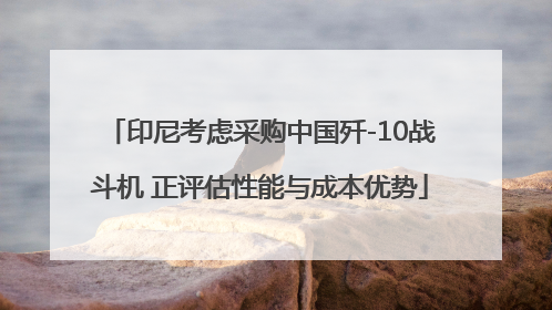 印尼考虑采购中国歼-10战斗机 正评估性能与成本优势