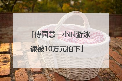 傅园慧一小时游泳课被10万元拍下
