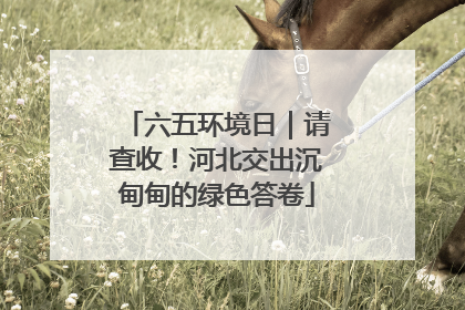 六五环境日｜请查收！河北交出沉甸甸的绿色答卷