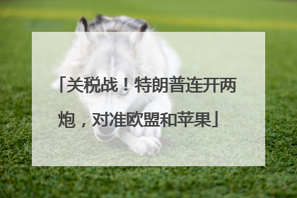 关税战！特朗普连开两炮，对准欧盟和苹果