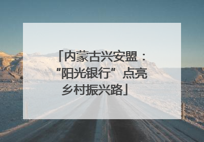 内蒙古兴安盟：“阳光银行”点亮乡村振兴路