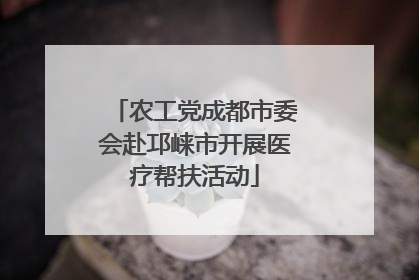 农工党成都市委会赴邛崃市开展医疗帮扶活动