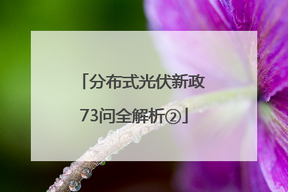 分布式光伏新政73问全解析②