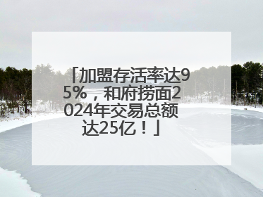 加盟存活率达95%，和府捞面2024年交易总额达25亿！