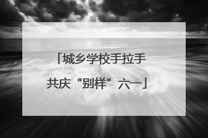 城乡学校手拉手 共庆“别样”六一
