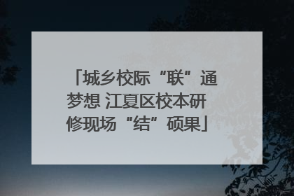 城乡校际“联”通梦想 江夏区校本研修现场“结”硕果