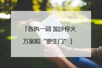 各执一词 加沙停火方案陷“罗生门”