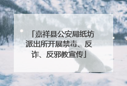 嘉祥县公安局纸坊派出所开展禁毒、反诈、反邪教宣传