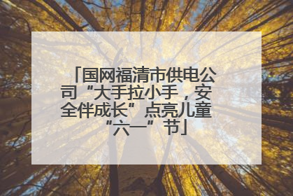 国网福清市供电公司“大手拉小手，安全伴成长”点亮儿童“六一”节