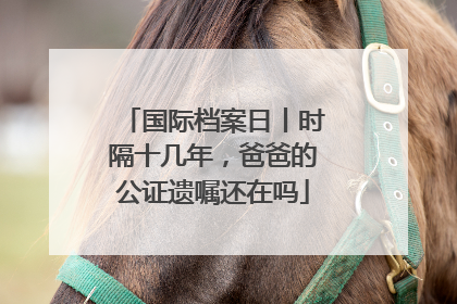 国际档案日丨时隔十几年，爸爸的公证遗嘱还在吗