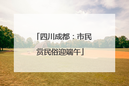 四川成都：市民赏民俗迎端午