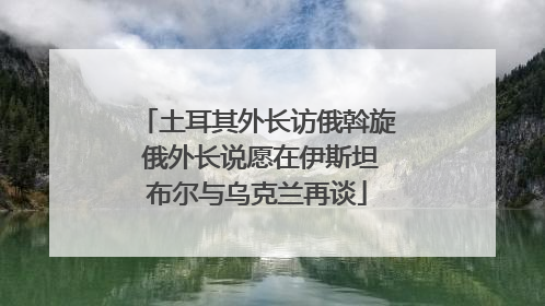 土耳其外长访俄斡旋 俄外长说愿在伊斯坦布尔与乌克兰再谈