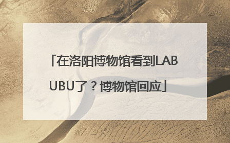 在洛阳博物馆看到LABUBU了？博物馆回应