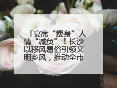 宴席“瘦身”人情“减负”！长沙以移风易俗引领文明乡风，推动全市乡村有“颜值”更显“气质”