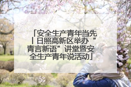 安全生产青年当先丨日照高新区举办“青言新语”讲堂暨安全生产青年说活动
