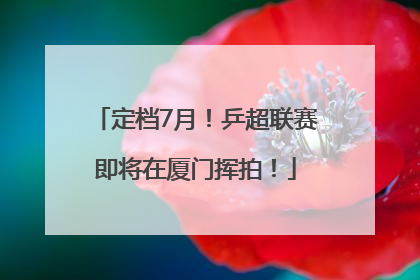 定档7月！乒超联赛即将在厦门挥拍！