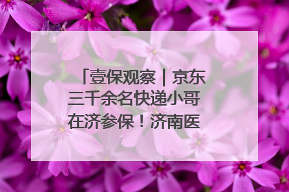 壹保观察｜京东三千余名快递小哥在济参保！济南医保局喊你来参保