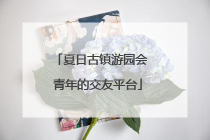 夏日古镇游园会 青年的交友平台