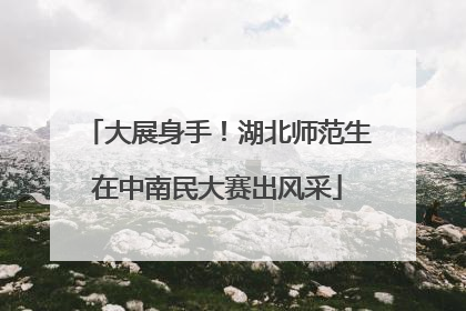 大展身手！湖北师范生在中南民大赛出风采