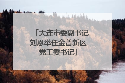 大连市委副书记刘恩举任金普新区党工委书记