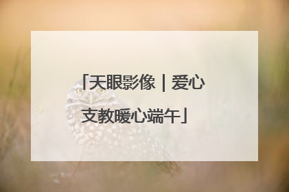 天眼影像｜爱心支教暖心端午