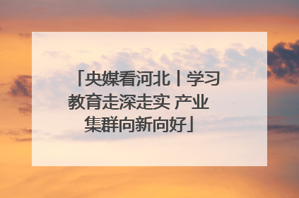 央媒看河北丨学习教育走深走实 产业集群向新向好