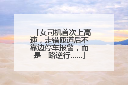 女司机首次上高速，走错匝道后不靠边停车报警，而是一路逆行……