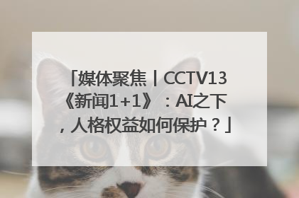 媒体聚焦丨CCTV13《新闻1+1》：AI之下，人格权益如何保护？