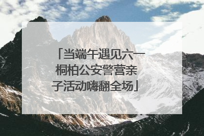 当端午遇见六一 桐柏公安警营亲子活动嗨翻全场