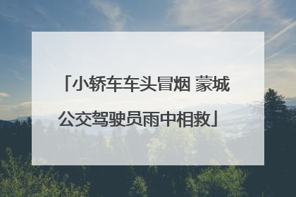 小轿车车头冒烟 蒙城公交驾驶员雨中相救