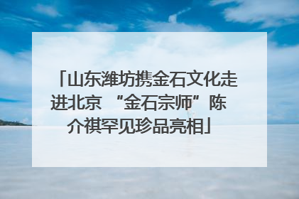 山东潍坊携金石文化走进北京 “金石宗师”陈介祺罕见珍品亮相