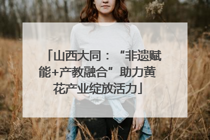 山西大同：“非遗赋能+产教融合”助力黄花产业绽放活力