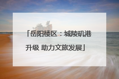 岳阳楼区：城陵矶港升级 助力文旅发展