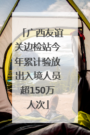 广西友谊关边检站今年累计验放出入境人员超150万人次