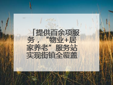 提供百余项服务，“物业+居家养老”服务站实现街镇全覆盖！联系方式→
