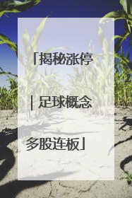 揭秘涨停｜足球概念多股连板
