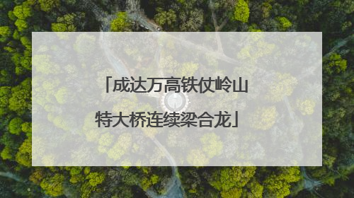 成达万高铁仗岭山特大桥连续梁合龙