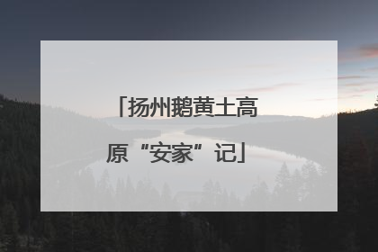 扬州鹅黄土高原“安家”记