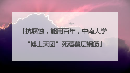抗腐蚀，能用百年，中南大学“博士天团”死磕覆层钢筋