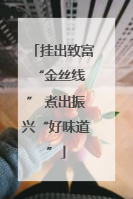 挂出致富 “金丝线” 煮出振兴“好味道”