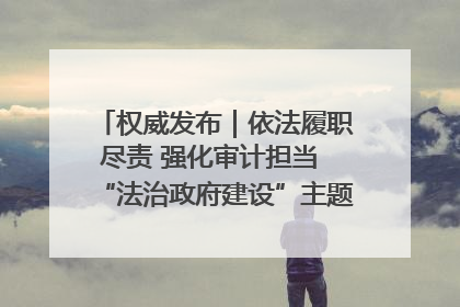 权威发布｜依法履职尽责 强化审计担当 “法治政府建设”主题系列新闻发布会市审计局专场召开