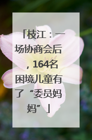 枝江：一场协商会后，164名困境儿童有了“委员妈妈”