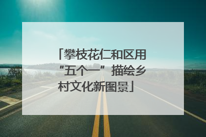 攀枝花仁和区用“五个一”描绘乡村文化新图景