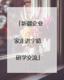 新疆企业家走进宁德研学交流