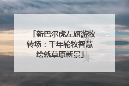 新巴尔虎左旗游牧转场：千年轮牧智慧绘就草原新景