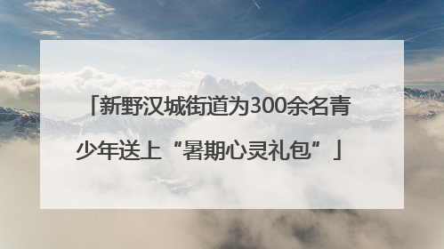 新野汉城街道为300余名青少年送上“暑期心灵礼包”
