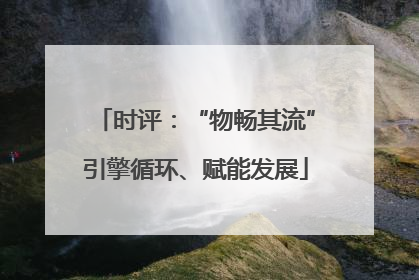 时评：“物畅其流”引擎循环、赋能发展